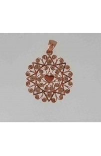 Ciondolo presentosa PT02 in argento dorato rosa 925%° cm 2,5